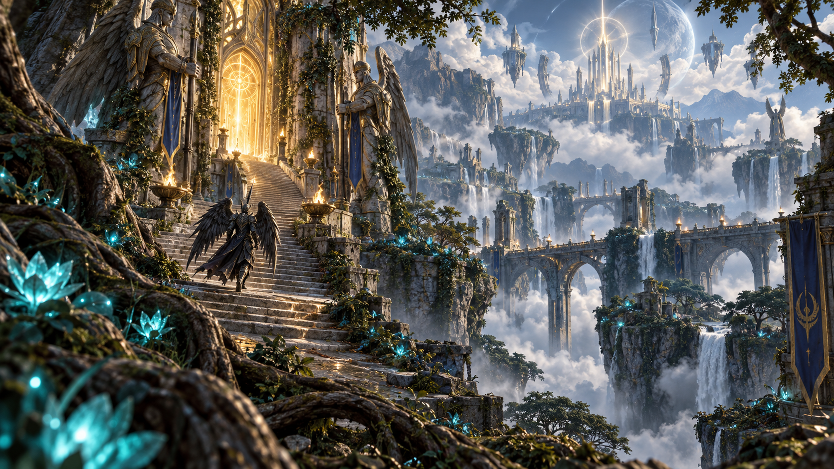 Fantasy quest route through the mountains